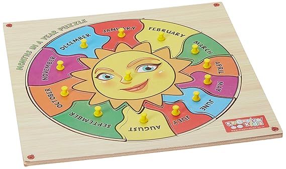 Zitto Premium Wooden Months of Year Educational Puzzle Toy