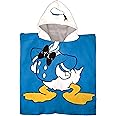 Disney Donald Duck Kids Bath/Pool/Beach Hooded Poncho - Super Soft & Absorbent Cotton Towel, Measures 22 x 22 Inches (Officia