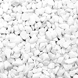 BELLE VOUS White Decorative Garden Stones 3.6kg River Gravel Pebbles view 1