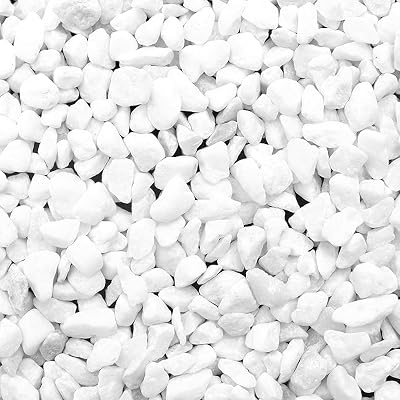 BELLE VOUS White Decorative Garden Stones 3.6kg River Gravel Pebbles