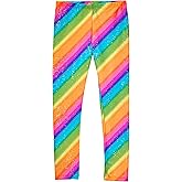 City Threads Girls Leggings Metallic Mermaid Print Shiny Colorful Fun Ankle Length for Style Fashion Parties Pop of Color