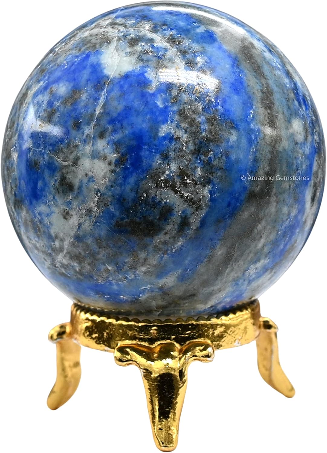 Mixed Media - Lapis Lazuli Crystal Ball with Stand - 2
