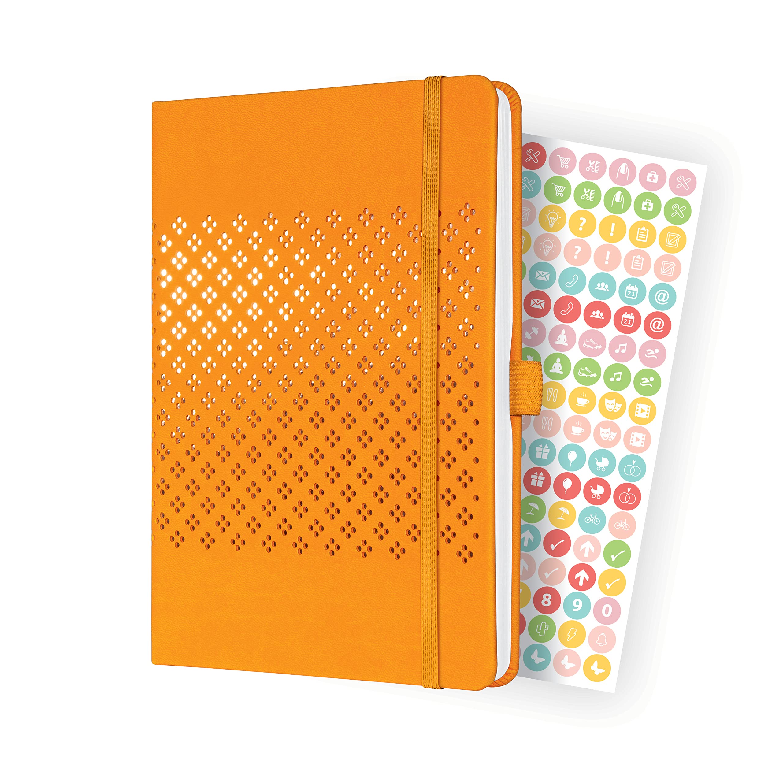 SIGEL J3211 Weekly diary Jolie 2023 - approx. A5 - orange - hardcover - 2 pages = 1 week - 174 S.