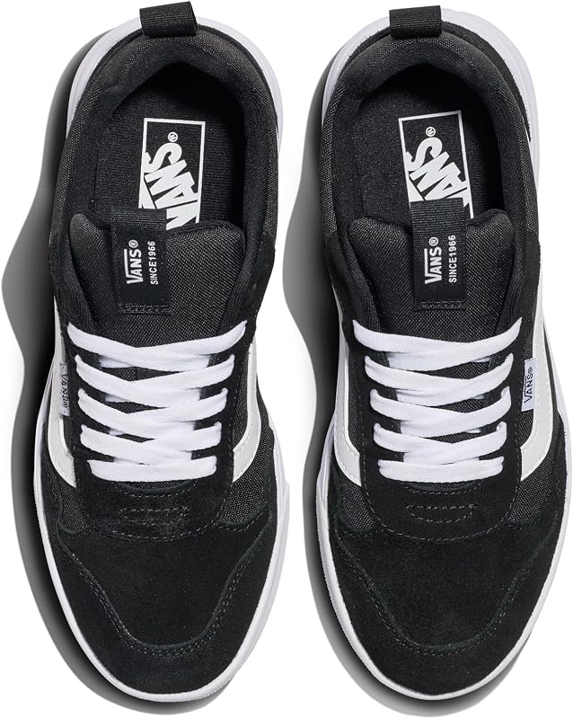 Baskets Exp pour Homme, Toile en Daim Noir et Blanc, 42 EU