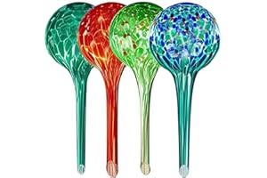 MOONSOUND Plant Self Watering Globes - 4pcs Plant Watering Bulbs for Indoor & Outdoor Plants - Colorful Automatic Glass Watering Devices - Keeps Plants Hydrated for Days