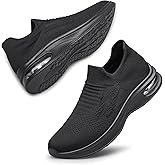 Womens Walking Shoes Slip on Running Shoes Lightweight Workout Gym Shoes Breathable Casual Sneakers