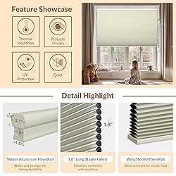 Boolegon Blackout Cellular Shades Cordless Pull
