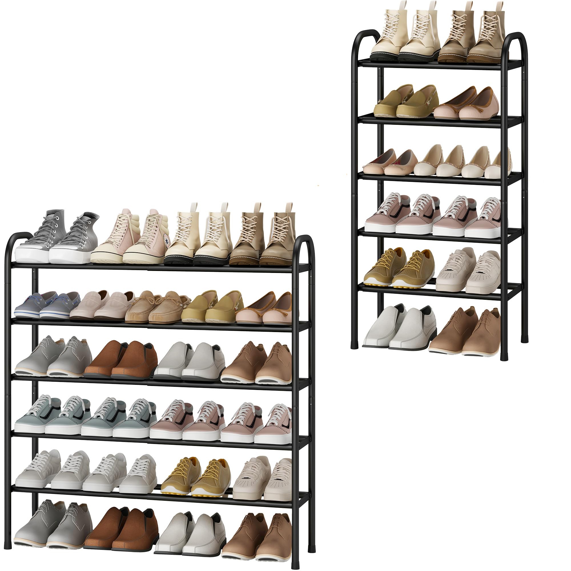 STO STO Expandable Shoe Rack, 5-Tier Metal Shoe Rack for Closet, Up to ...