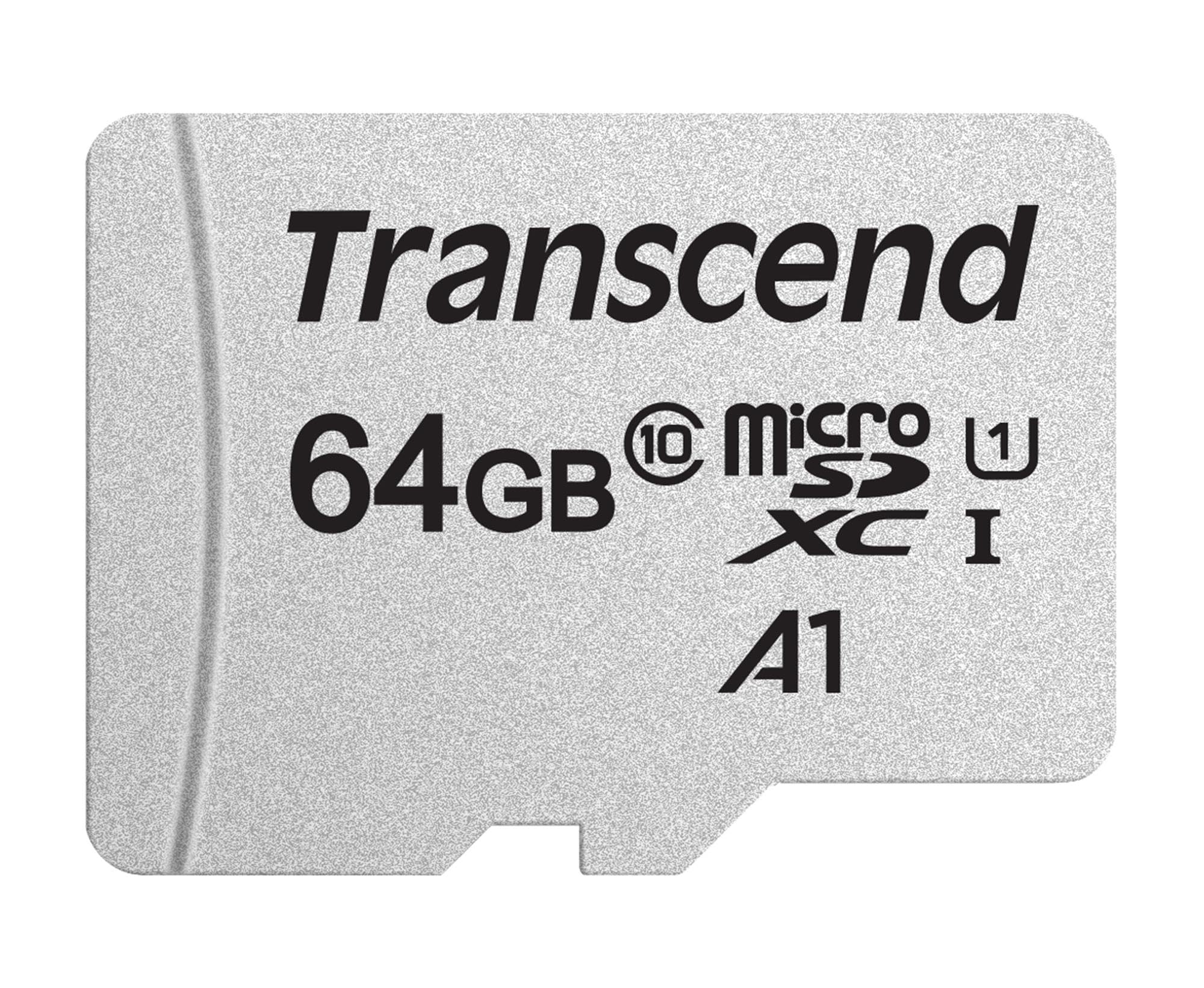 Transcend USD300S 64GB microSDHC Class 10 U1 A1 Memory Card with Adapter, for Nintendo Switch & Cameras TS64GUSD300S-A
