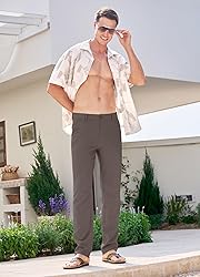 Willit Men's Linen Pants Casual Linen Dress Pants
