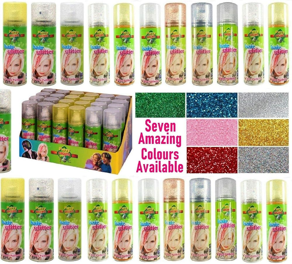Party Success Temporary Hair Colour Spray Glitter Multi 125ml Wash Out