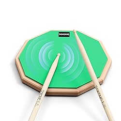Drum Practice Pad, 12-Inch Silent Drum Pad Set with