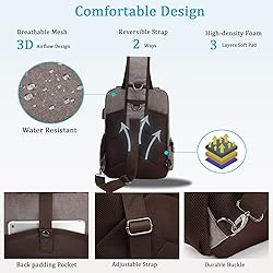 BASICPOWER Messenger Bag Canvas Sling Crossbody