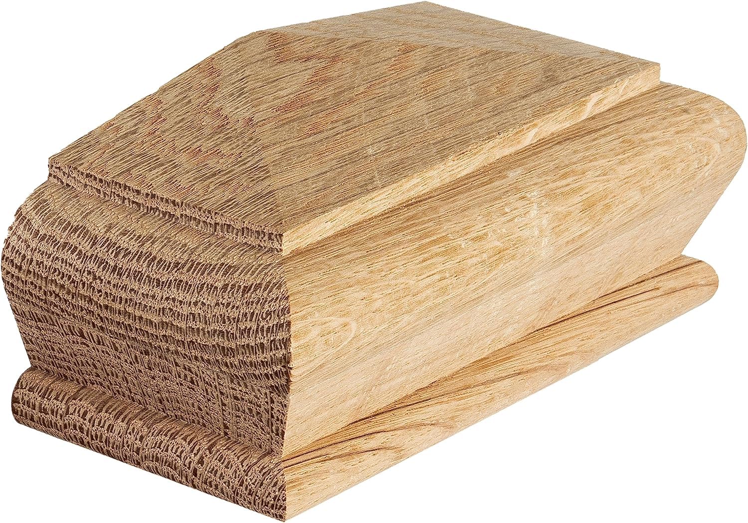 Blueprint Joinery Cambridge Oak Pyramid Newel Cap 110x54x50mm, Half Stair Newel Post Pyramid Cap 82mm, Recessed to Suit a 82mm x 41mm Newel (Half)