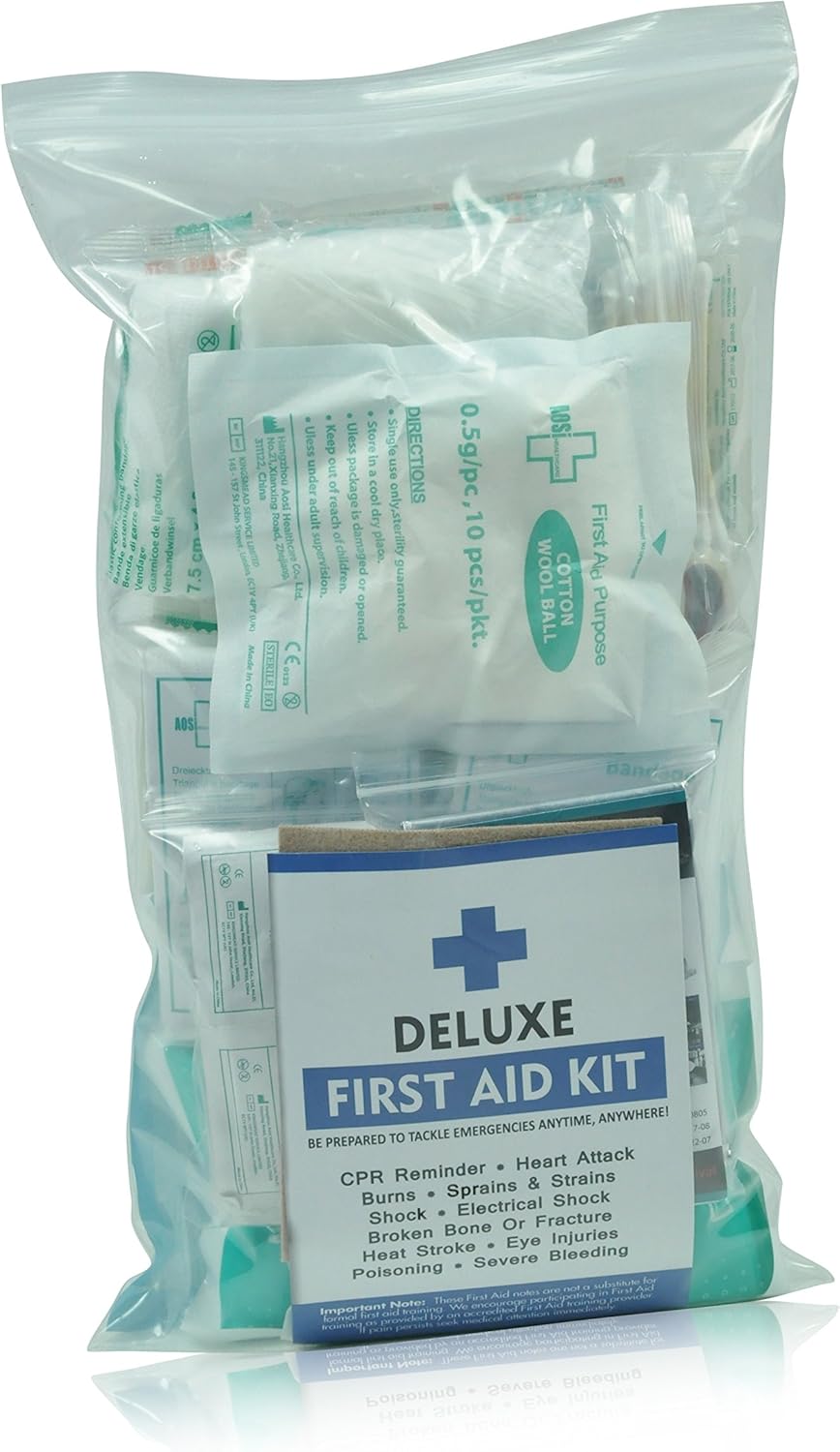 160 Piece First Aid Kit Bag Refill Kit - Includes Eyewash, Instant Cold Pack, Bandages,Emergency Blanket, Moleskin Pad,Gauze - Extra Replacement Medical Supplies for First Aid: Health & Personal Care