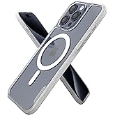 Smartish® iPhone 15 Pro Max Magnetic Case - Gripmunk Compatible with MagSafe [Lightweight + Protective] Slim/Thin Grip Cover for Apple iPhone 15 Pro Max - Clearly Clear