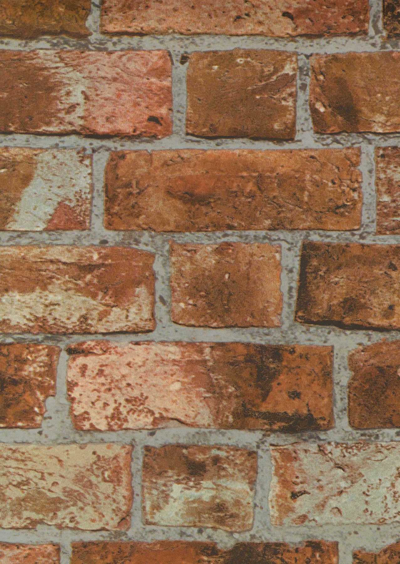 Brewster FD31045 Brick Wallpaper - Orange