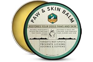 TRAIL HOUND PET SUPPLY CO. Trail Hound - All Natural Paw, Nose, & Skin Balm 2oz - Protects, Restores & Heals Dry Cracked Paws & Snout - Relieves Itchy Skin - Dog Paw Protector - Paw Soother For Dogs - Lick Safe Dog Paw Pad Balm