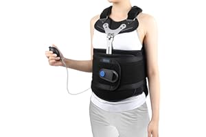Nvorliy TLSO Full Back Brace for Back Pain Relief - Inflatable Airbag Thoracic Back Brace Orthosis Support for Compression Fracture, Pre or Post Op, Kyphosis, Scoliosis, Osteoporosis (Medium)