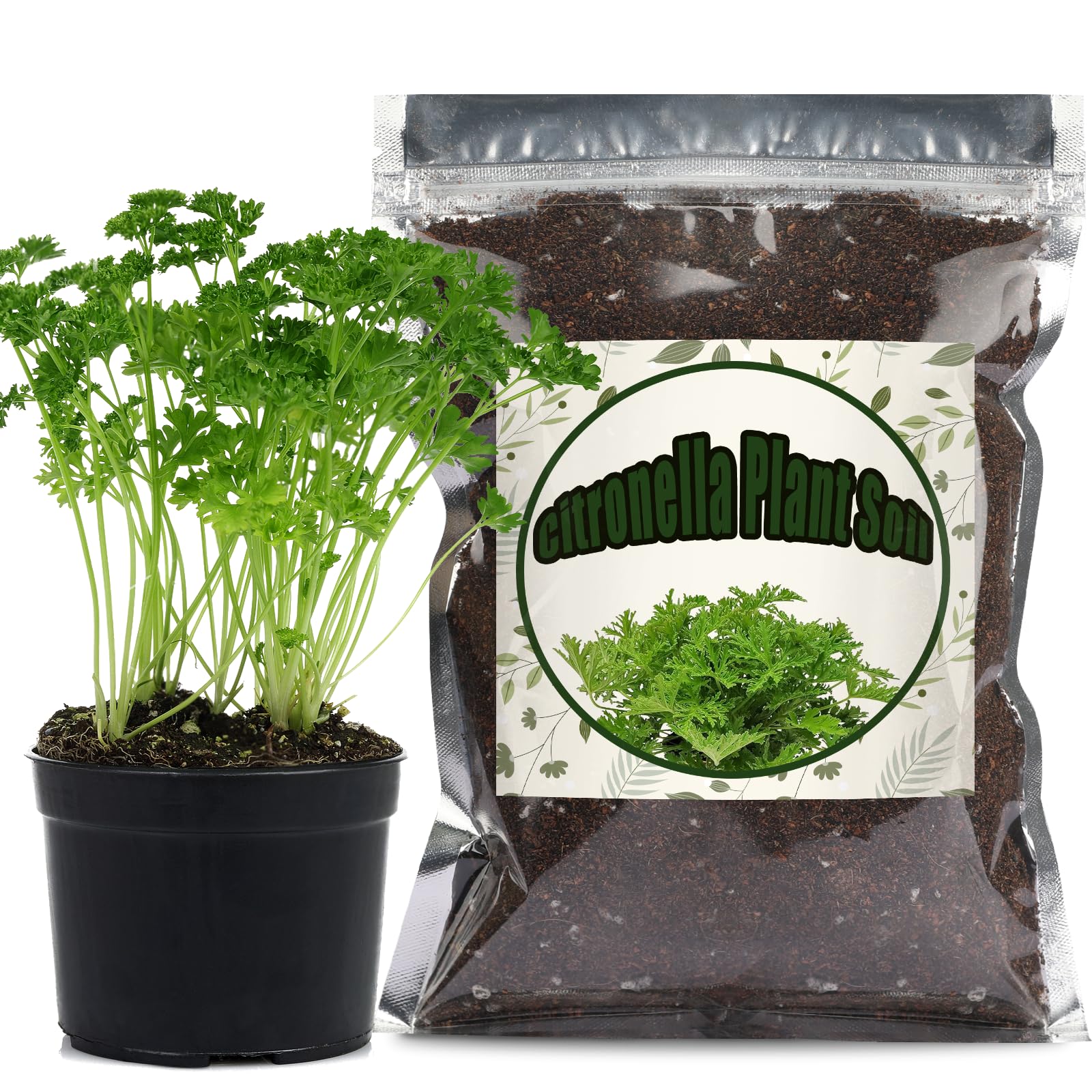 GOTVUGE Citronella Plant Potting Soil Mix, Ready to Use for Seedling and Growing of Citronella Plants or Other Indoor Herbs (4L)