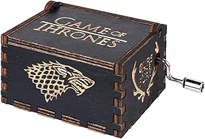 Funmo - Premier - Caja de música, con el Grabado Game of Thrones en Madera, Caja Decorativa