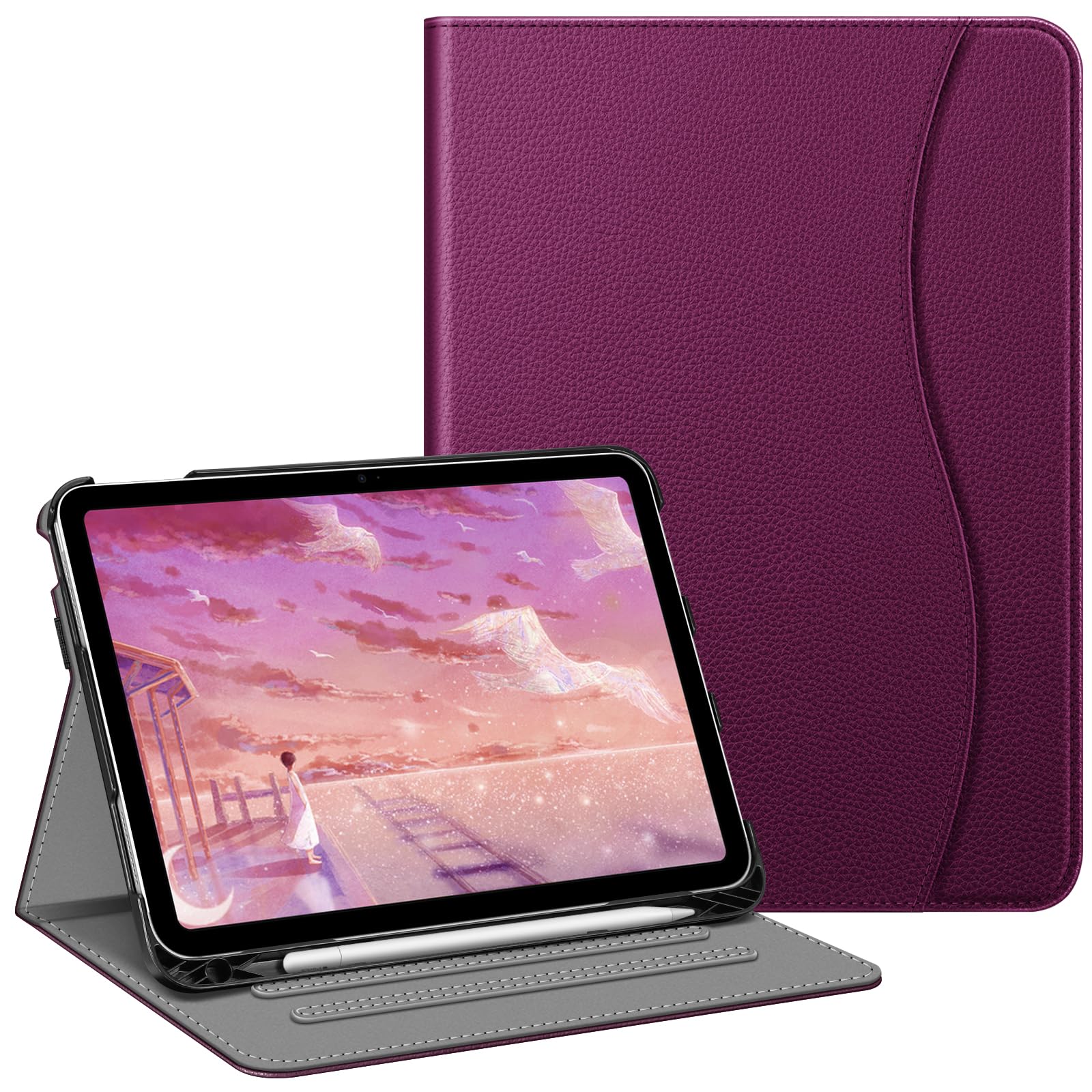 FINTIE Case for iPad (A16) 11th Generation 11 Inch (2025), iPad 10th Generation 10.9 Inch (2022), Multi-Angle Viewing Stand Cover w/Pencil Holder & Pocket, Auto Sleep/Wake, Purple โ image 1