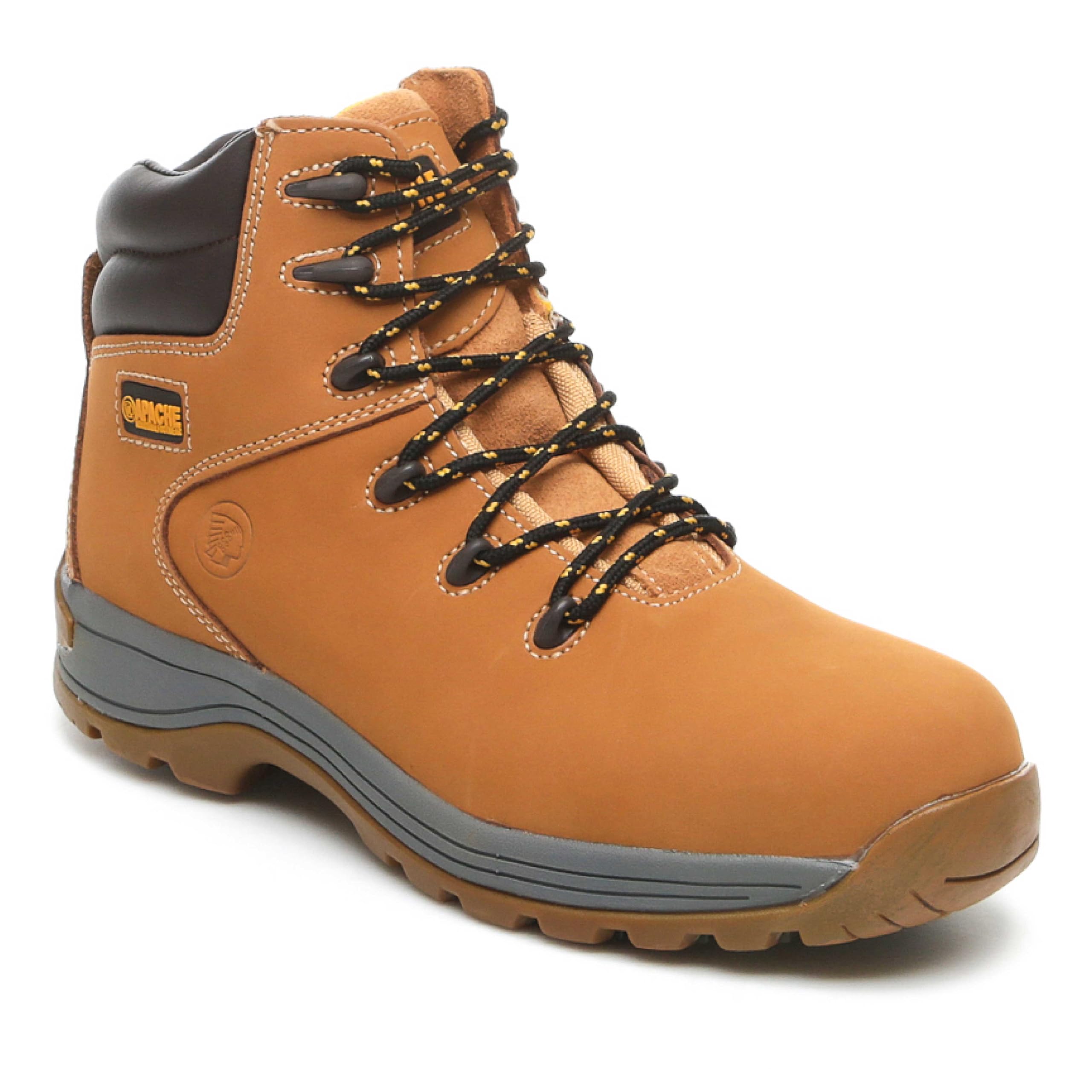 Apache AP314CM Nubuck Safety Boot | Size 9 UK | Steel Toe Cap | Water Resistant | Lightweight Padded Tongue and Collar | S3 SRC and HRO Safety Approved