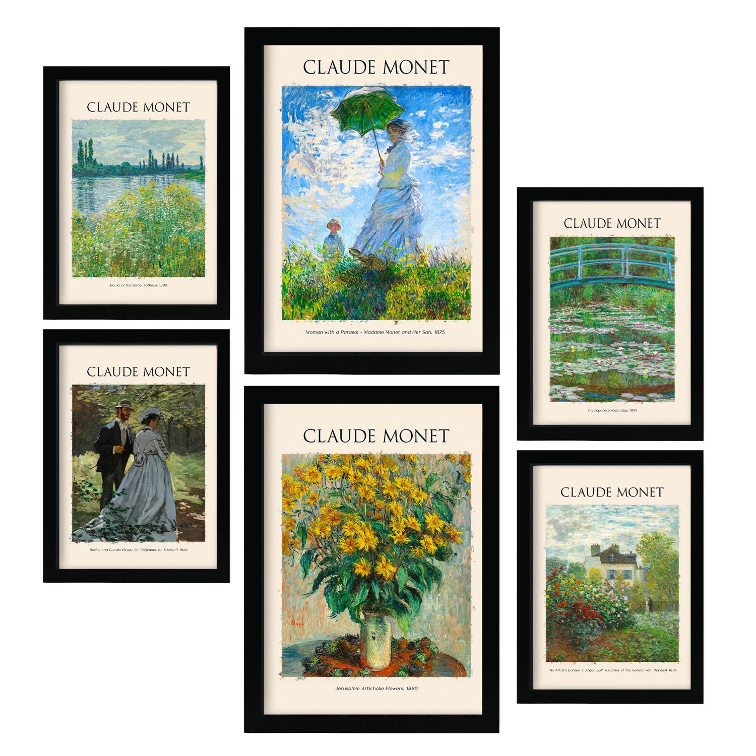 Nacnic Monet Poster Print. Painter's Gallery. Decorative paintings for your living room, bedroom, home. Wall Art Prints. Sizes A4 and A3