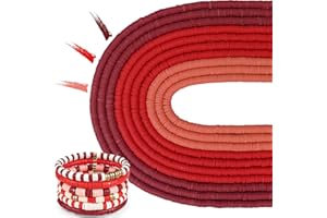 MIIIM 3600 PCS 10 Strands Clay Beads Polymer Clay Beads for Jewelry Making, Vinyl Heishi Beads 6mm for Surfer Bracelets Necklace Making (Red)
