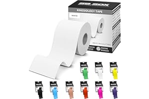 SB SOX Pro Synthetic Kinesiology Tape (Precut & Uncut Options) – Longer Lasting Performance Fabric Option to Our Original Cotton Kinesiology Tape - Also Latex Free, Water Resistant! (White - Uncut)