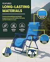 KEPLIN Set of 2 XXL Premium Heavy Duty Padded Zero Gravity Chairs Luxurious view 7