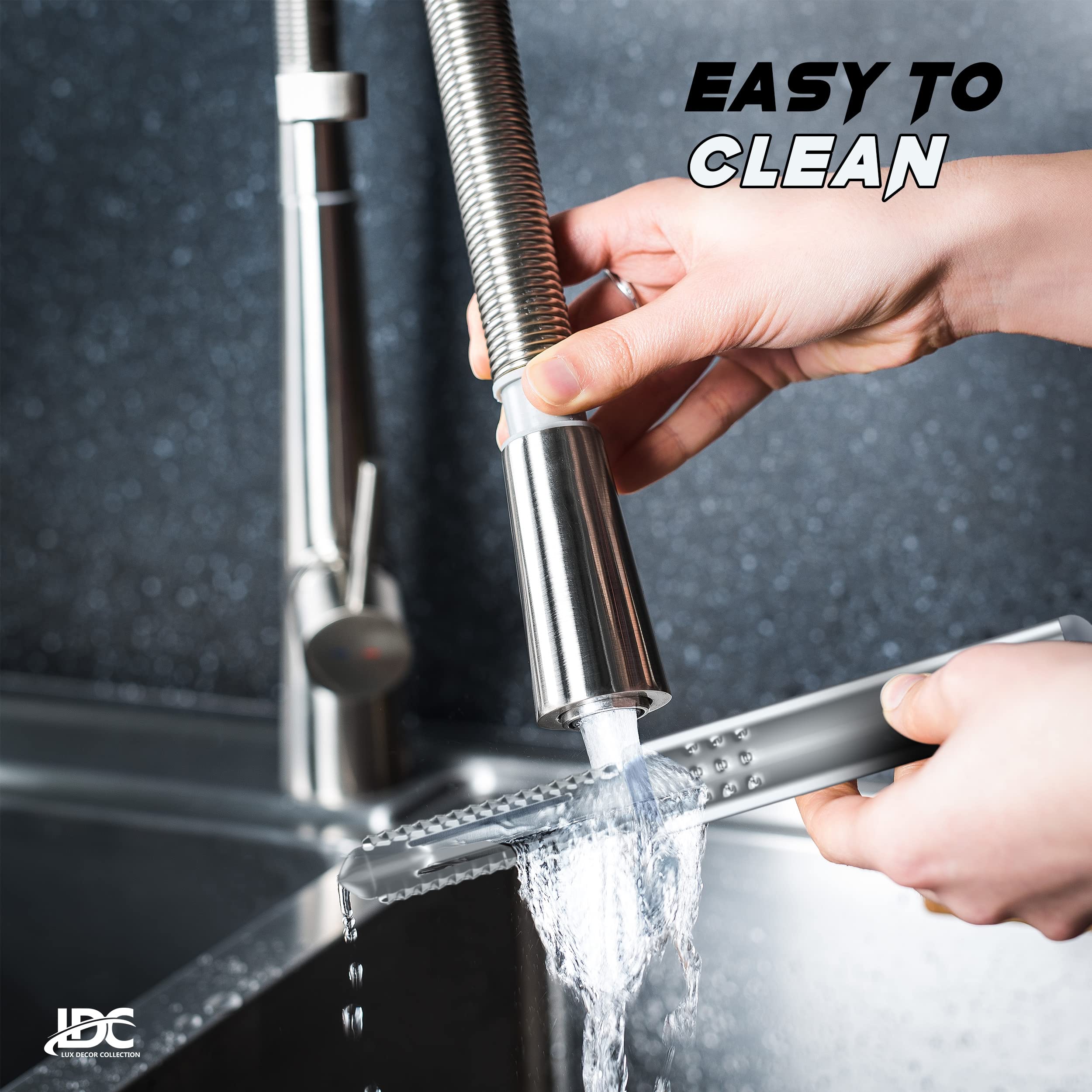 LDC Cooking Utensils Set BPA Free, Food Grade - Heat Resistant Non-Stick Cooking Set with Stainless Steel Handles, Kitchen Essential Tools and Gadgets, 23 Piece - Grey