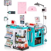 Kiddokidz Doctor Play Set, Kids Doctor Kit for Toddlers 3-5 | 78-Piece Pretend Play Toys, Hospital &amp; Dentist Play Set with X-Ray Viewer, Real Water Flow, Operating Lamp &amp; Cash Register