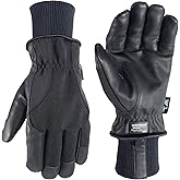 Wells Lamont Men's HydraHyde Black Leather Palm Winter Work Gloves, Large 1206LK