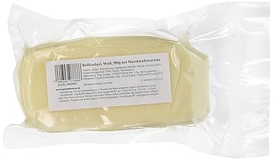 Fondant Weiß Marshmallow 500g Rollfondant Tortendeko Weiß 500g von Gaumenshop | Fondant für Torten und Kuchen | Rollfondant W