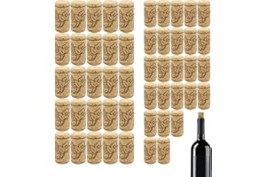 EULAPGOE 50 Pcs Wine Cork Oak Wine Bottle Stopper Natural Wood Cork Straight Cork Stopper, Wine Stopper for Corking Homemade 