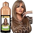 HERBBY Hair Color Shampoo for Gray Hair Coverage&Color Transform with 9 Herbal Extracts –Long Lasting(6-8 Weeks),Shiny,Evenly Colored,Instant Hair Dye Shampoo&Conditioner, 500 Ml (TIGER BROWN COLOR)