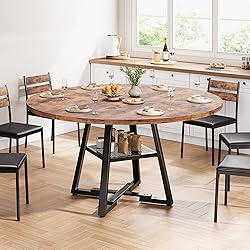 Jocoevol 51'' Round Dining Table for 6,Kitchen