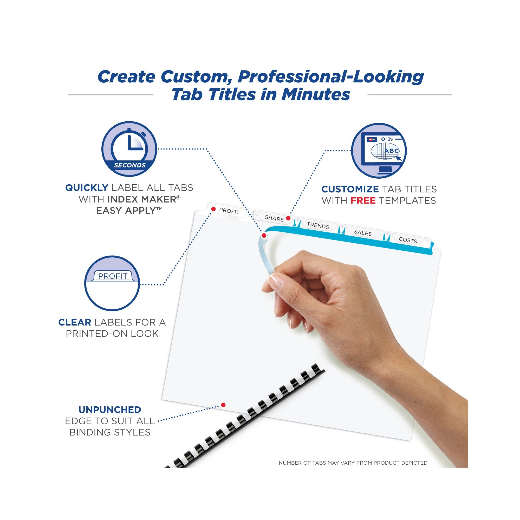 34 Avery Easy Apply Label Strips 5 Tab Template Labels Design Ideas 2020