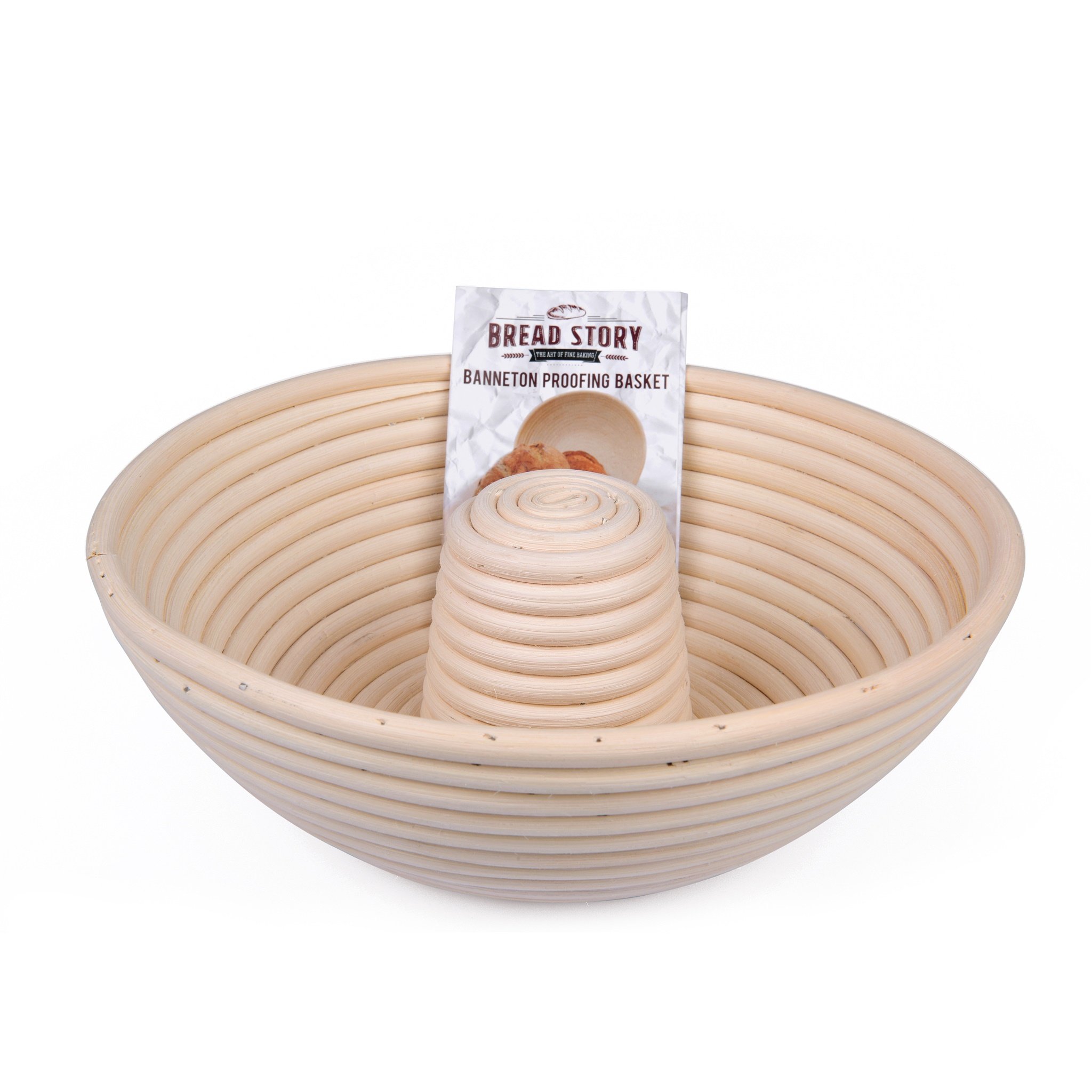 (8.5 inch) Ring Form Proofing Basket Set Brotform Handmade Unbleached Natural Cane
