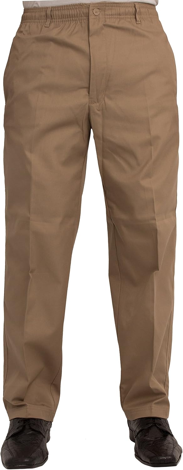 Men’s Stylish Carabou Rugby Trousers with Elastic Waistband Size 42 70 Beige XLarge
