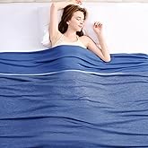 Topcee Cooling Blanket (90"x90" Queen Size) for Night Sweats, Absorbs Heat to Keep Adults Cool on Warm Nights