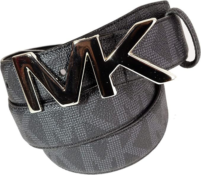 Michael Kors Mens MK Logo Black Belt (38) at Amazon Men’s Clothing store