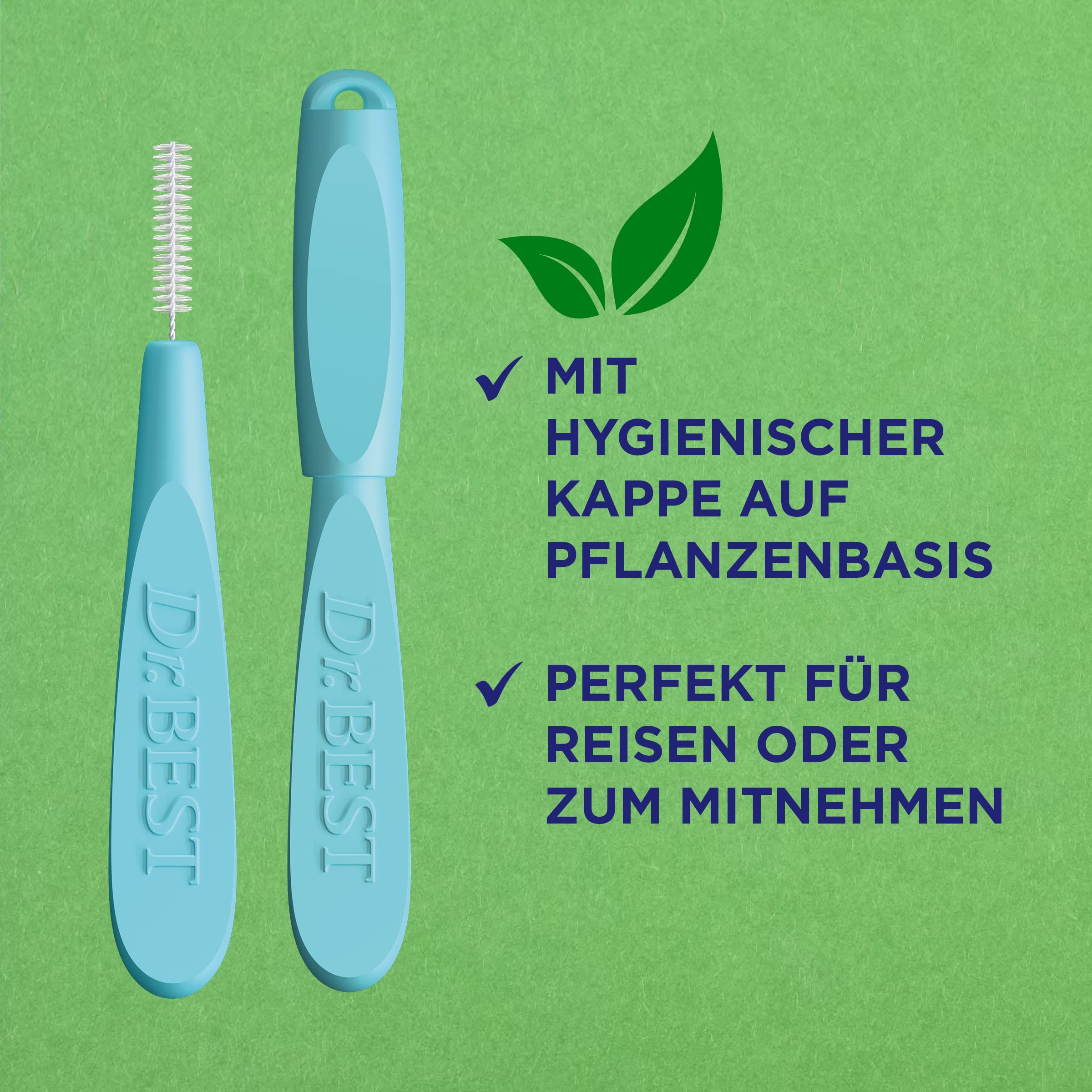 Dr.BEST GreenClean Interdental, Size 2, 6 Stück - Interdentalbürsten für eine sanfte Reinigung der Zahnzwischenräume 4