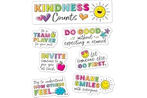 CARSON DELLOSA EDUCATION Carson Dellosa Kind Vibes Motivational Mini Bulletin Board Set—Kindness Counts Header With Inspirational Messages, Homeschool or Classroom Decor (15 pc)