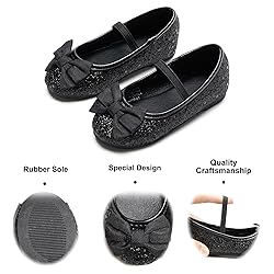 Felix & Flora Toddler Little Girl Black Dress Shoes