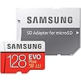 SAMSUNG 128GB EVO Plus microSDXC UHS-I U3 100MB/s Full HD & 4K UHD Memory Card with Adapter (MB-MC128GA, 2021)