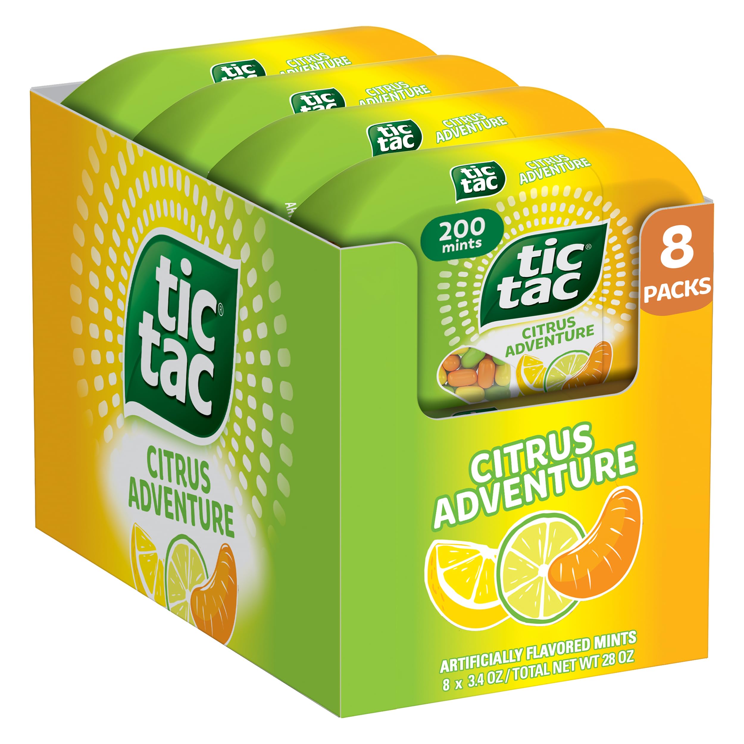 Tic Tac Citrus Adventure Mints, Bulk 8 Pack, Mints