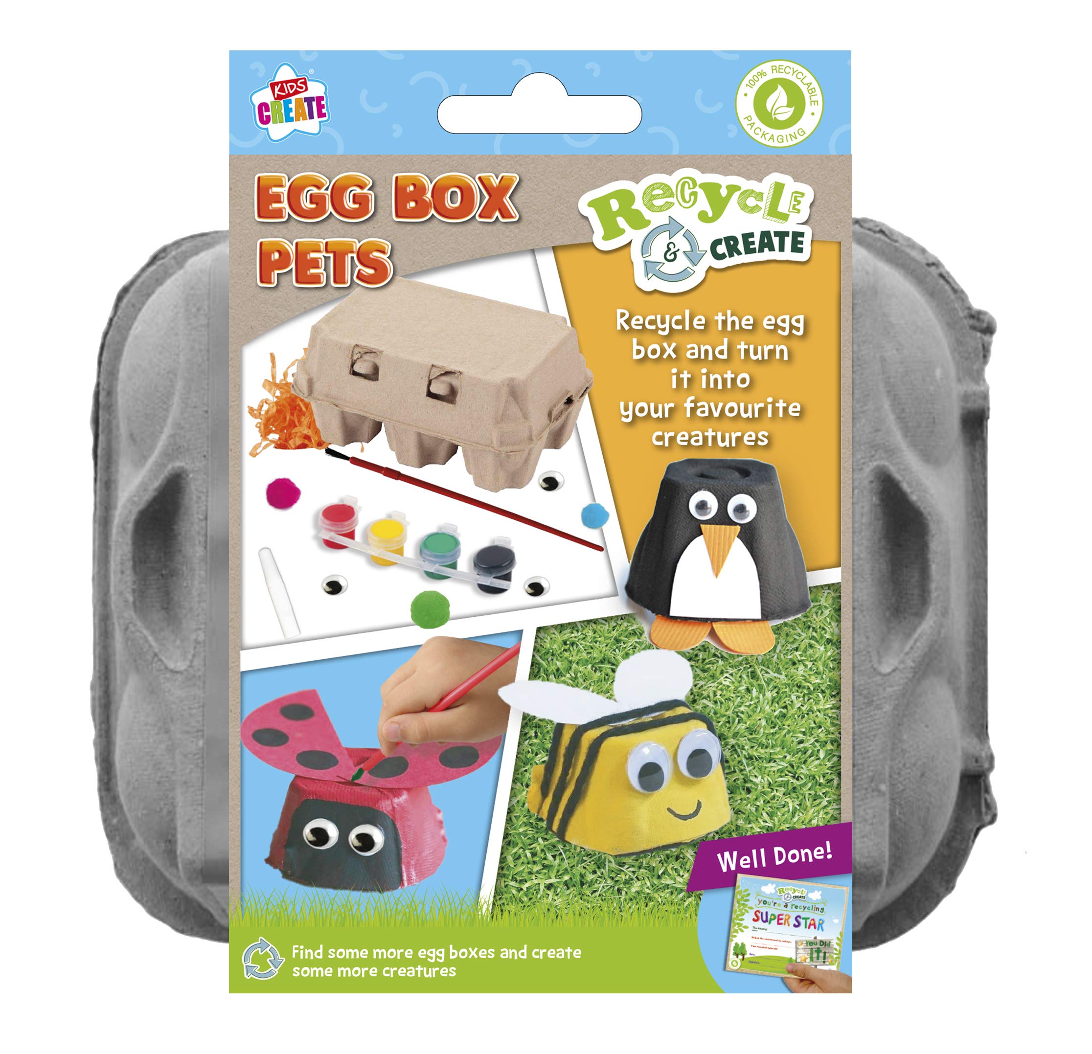 Arts & Crafts Recycled Egg Box Pets