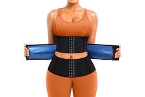 Ursexyly Women Sweat Waist Trimmer Trainer Sauna Corset Workout Belt Belly Band Stomach Tummy Wraps Body Shaper Sports Girdle